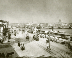 Николаевская набережная и Николаевский мост. Фото К.К.Буллы. 1900-е гг.